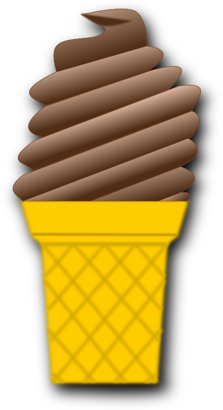 Chocolate Ice Cream Cone Graphic PNG image