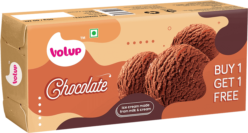 Chocolate Ice Cream Packaging Volup B O G O Offer PNG image