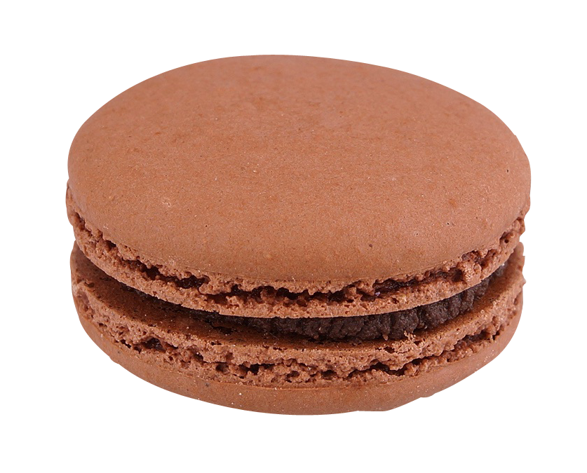 Chocolate Macaron Cookie PNG image