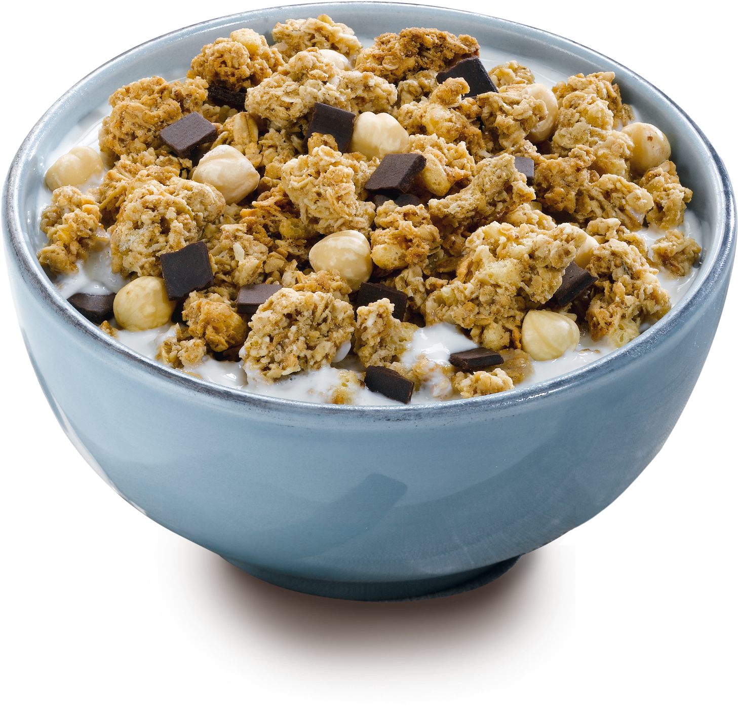 Chocolate Nut Granola Cereal Bowl PNG image