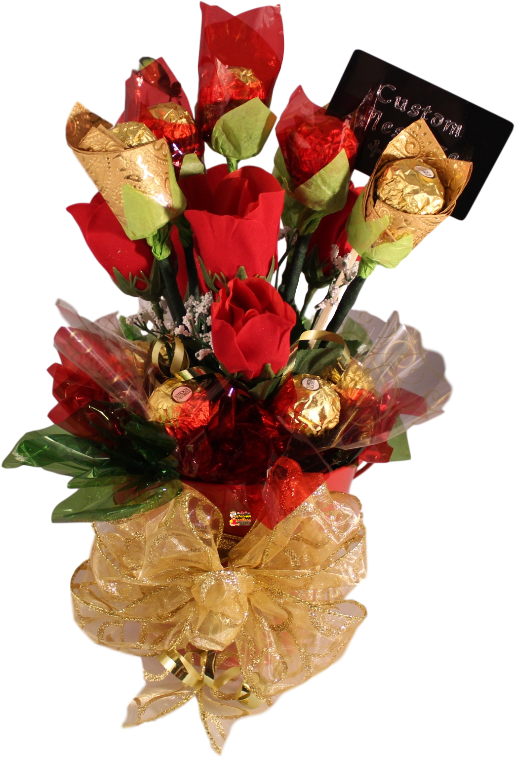 Chocolate Rose Bouquet Gift PNG image