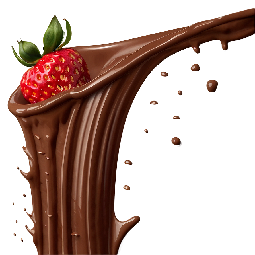 Chocolate Splash With Strawberries Png 5 PNG image