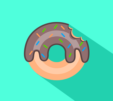 Chocolate Sprinkled Donut Illustration PNG image