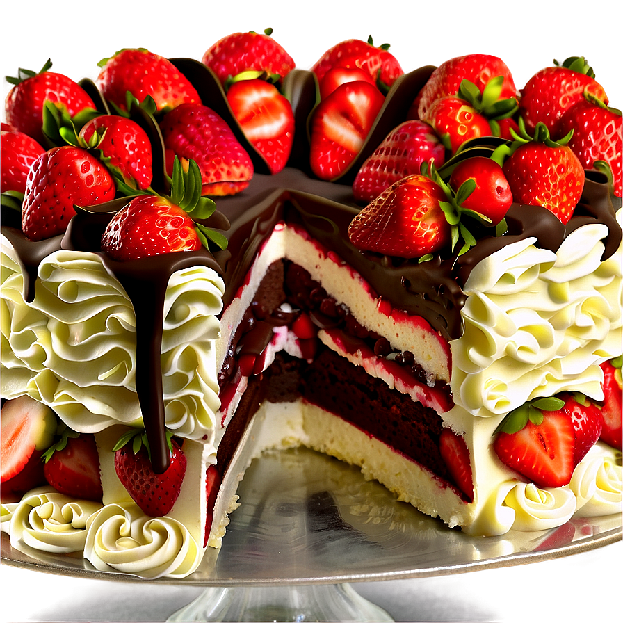 Chocolate Strawberry Cake Png 06212024 PNG image