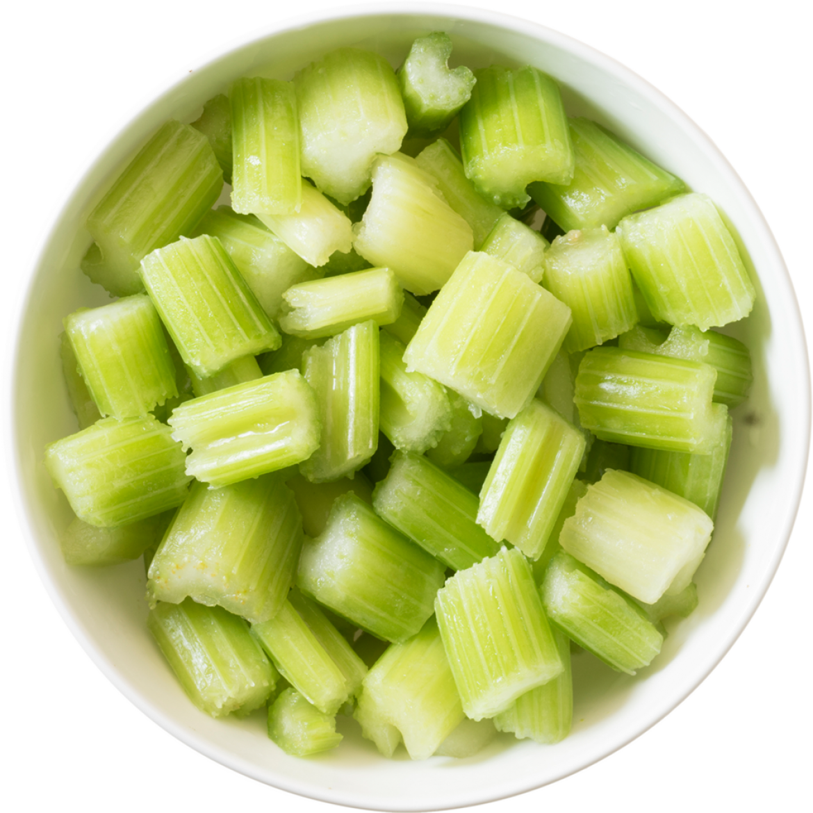 Chopped Celeryin Bowl PNG image