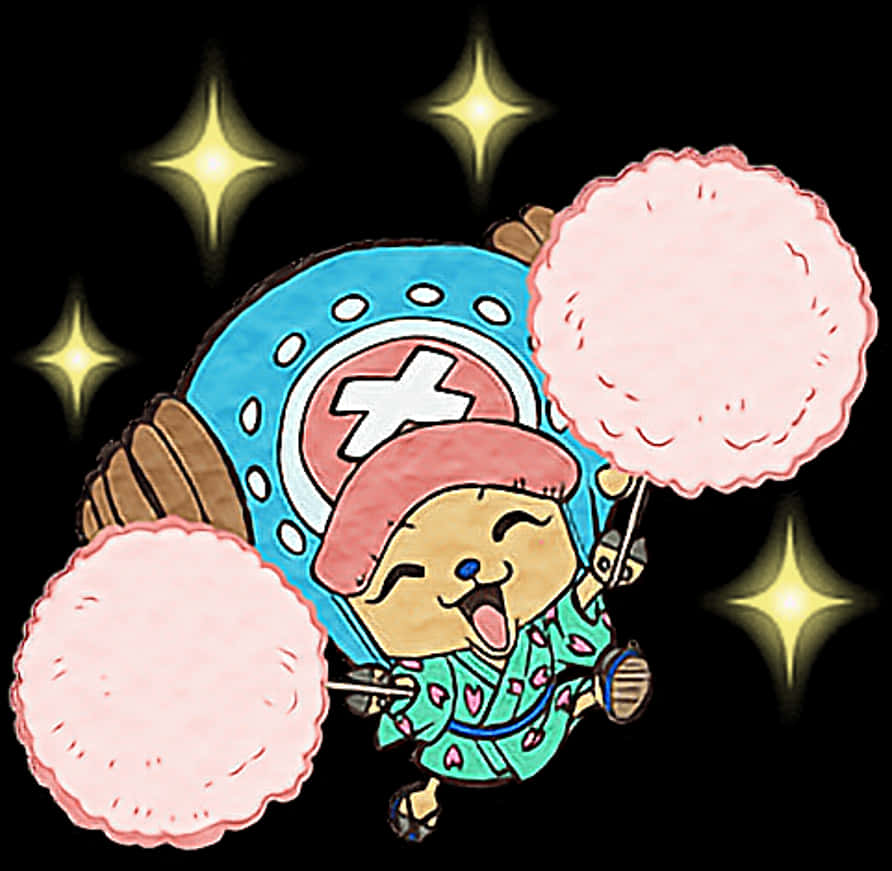 Chopper_with_ Cotton_ Candy_ One_ Piece PNG image