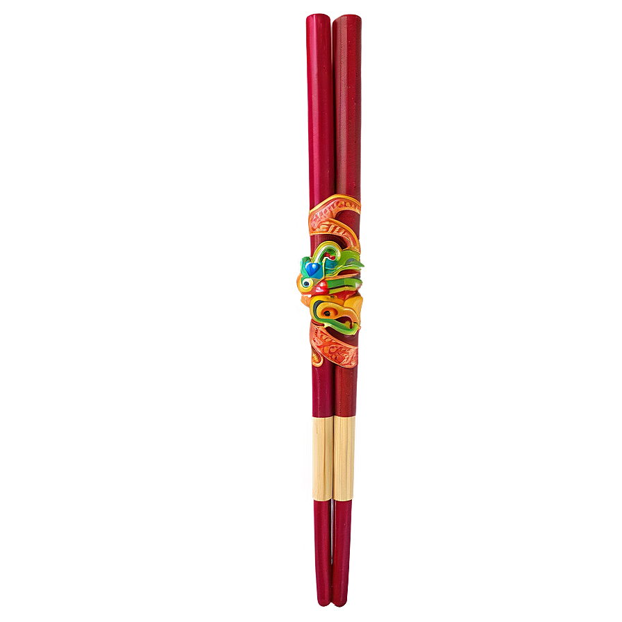 Chopstick With Dragon Motif Png 06212024 PNG image