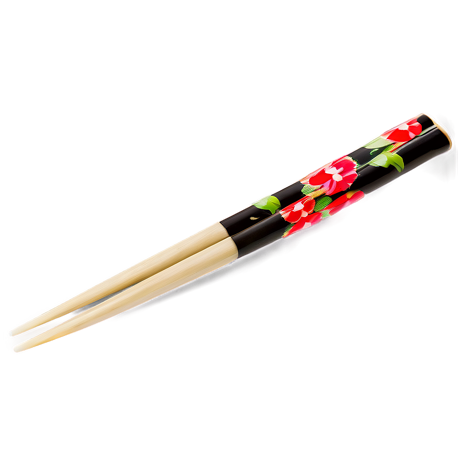 Chopstick With Floral Print Png 40 PNG image