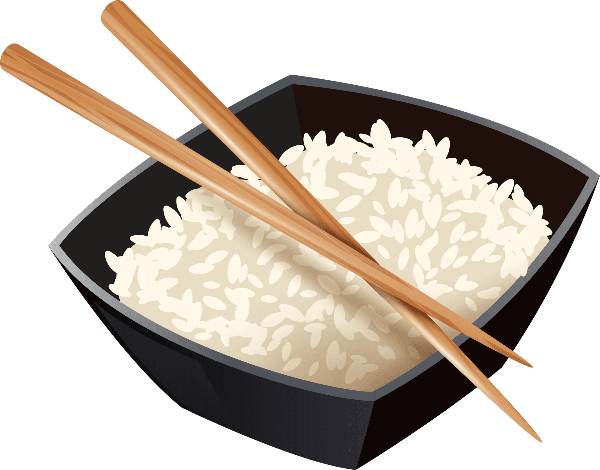 Chopsticksand Rice Bowl PNG image