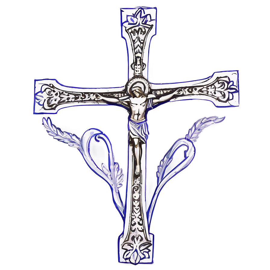 Christian Cross Outline Png 06122024 PNG image