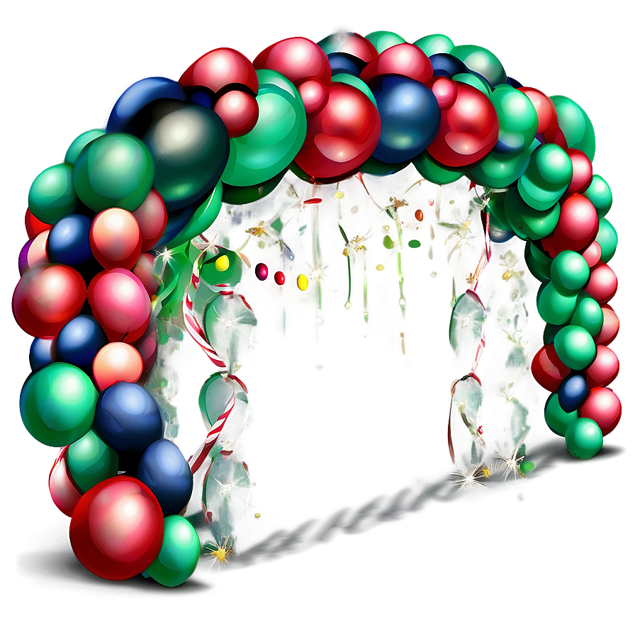 Christmas Balloon Arch Ideas Png 06212024 PNG image