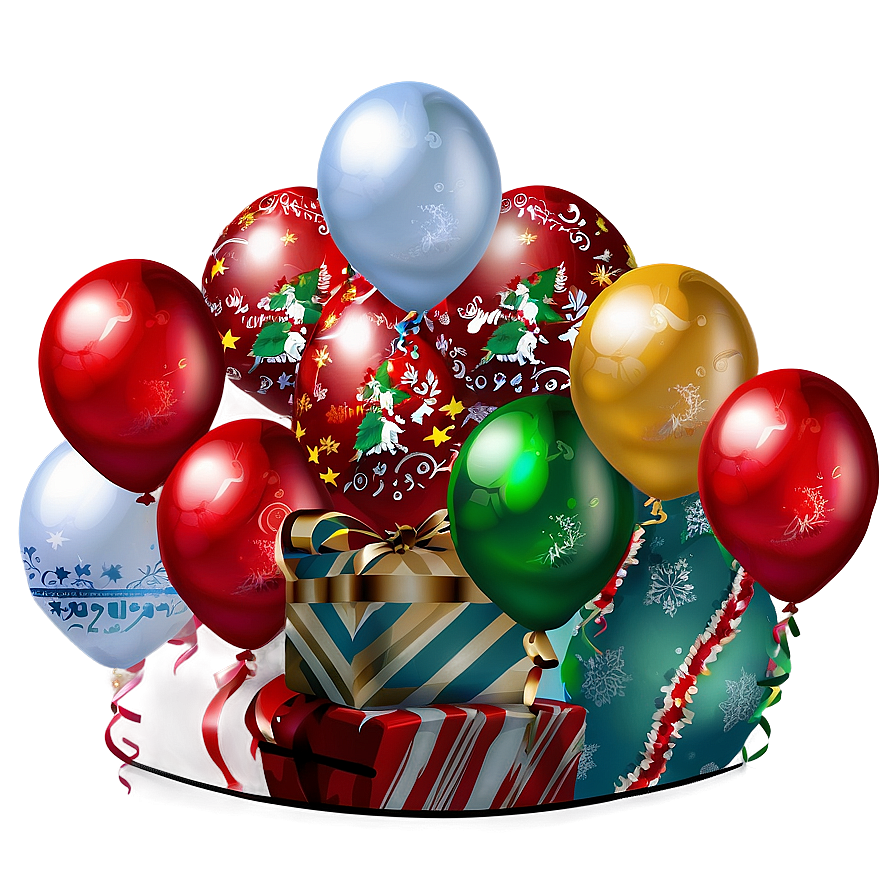 Christmas Balloons Png 05042024 PNG image