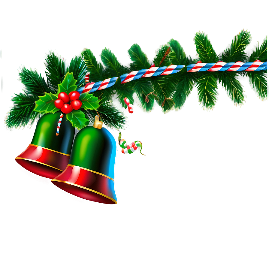 Christmas Bells And Garland Png Qtu PNG image