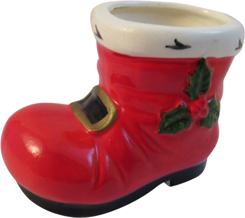 Christmas Boot Candle Holder PNG image