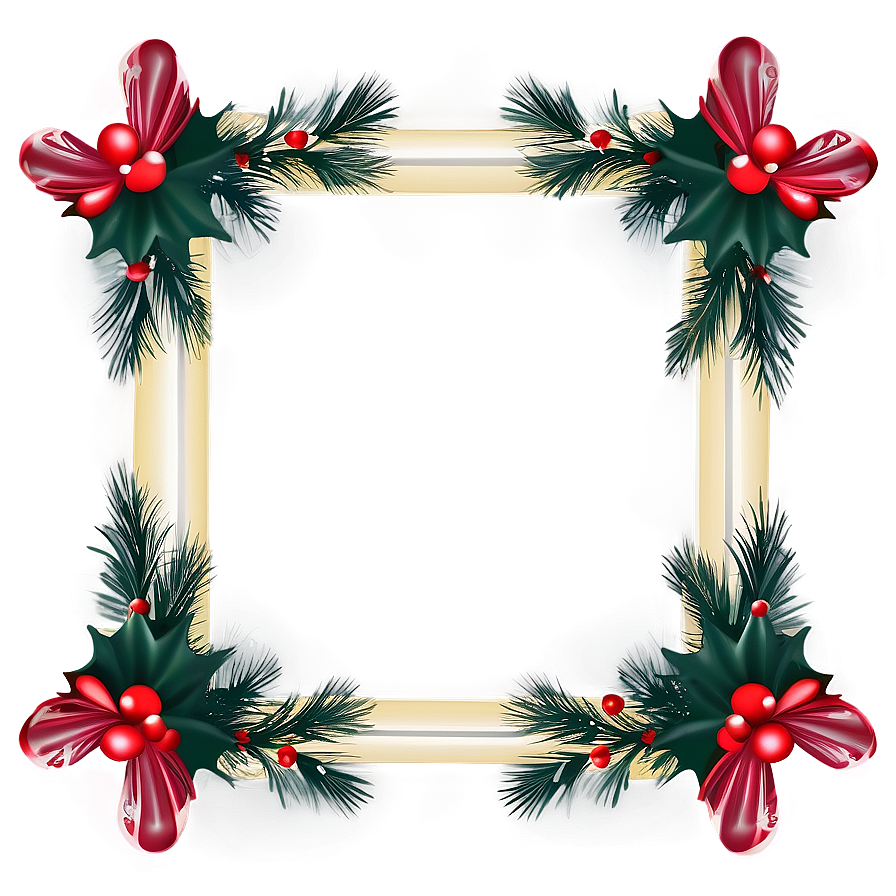 Christmas Candle Frame Png Xkx45 PNG image
