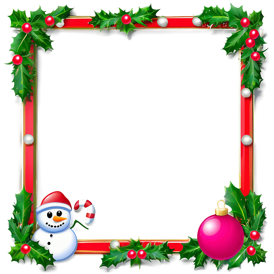 Christmas Cute Frame Png 06262024 PNG image