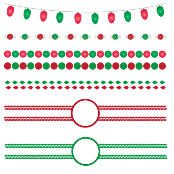 Christmas Divider Design Elements PNG image