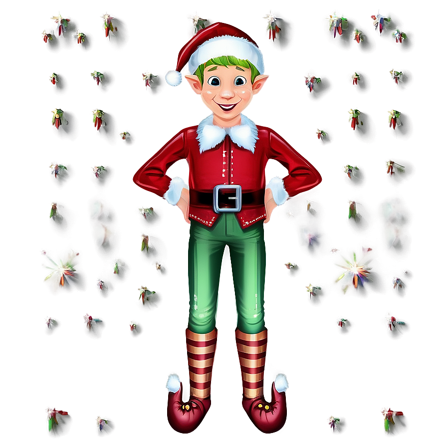 Christmas Elf With Ornaments Png Qcp PNG image