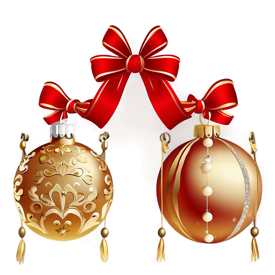 Christmas Eve Festive Ornaments Png 06252024 PNG image