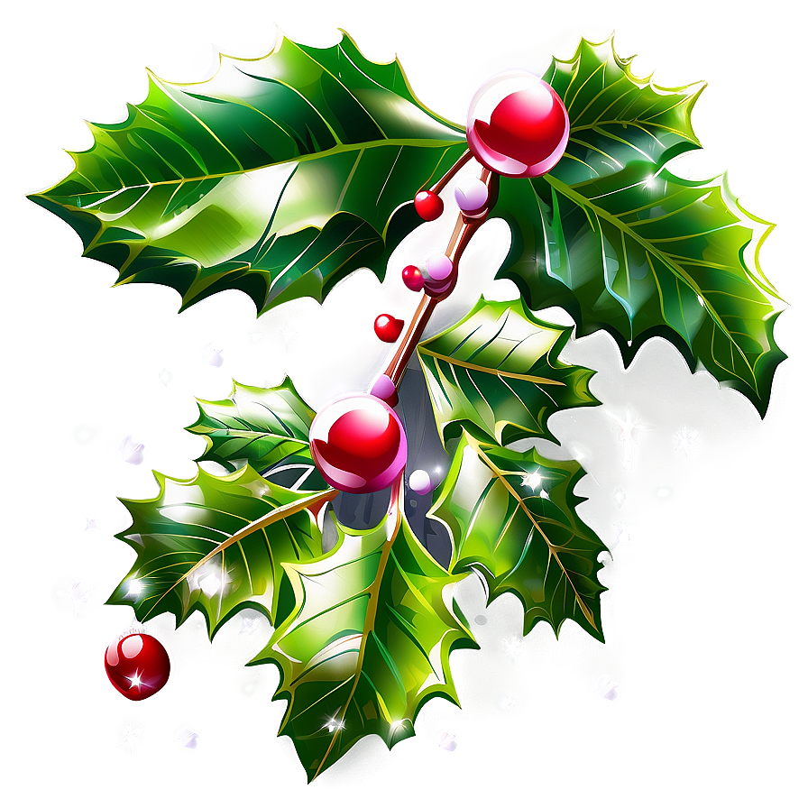 Christmas Eve Holly And Berries Png 06252024 PNG image