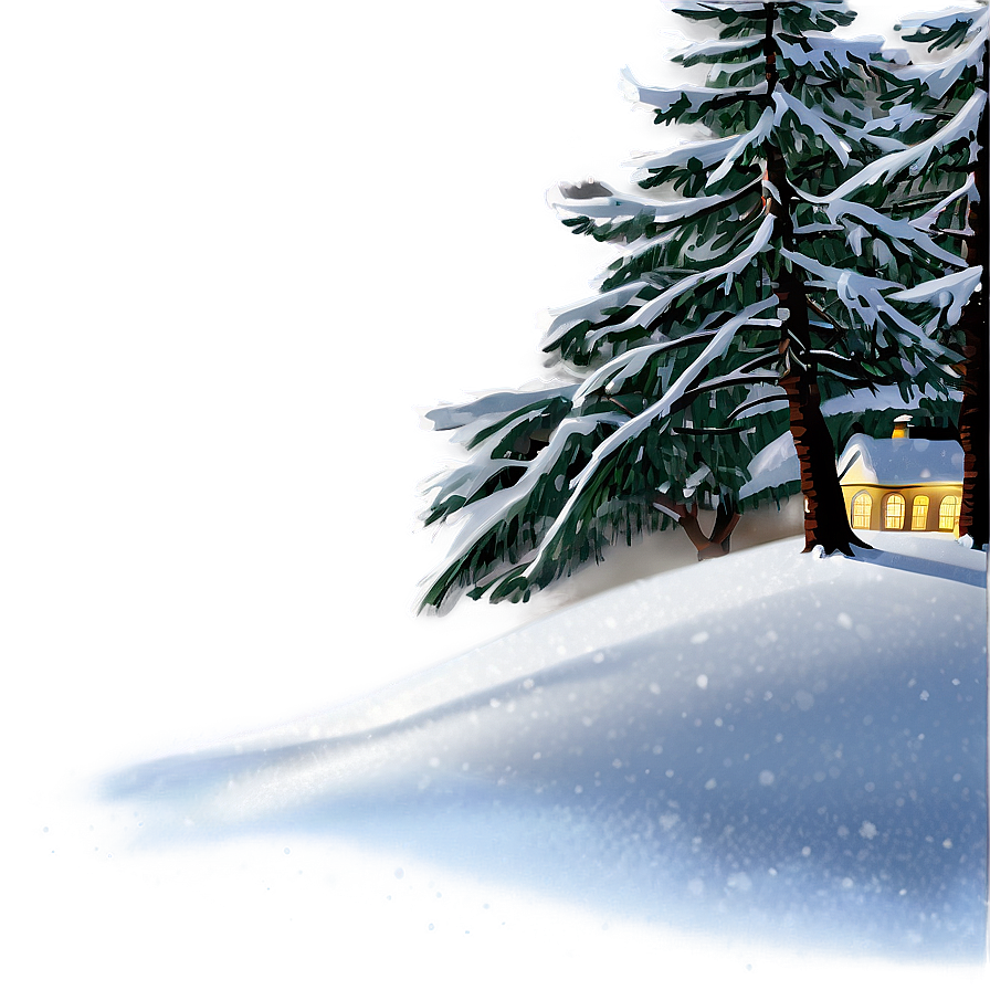 Christmas Eve Pine Tree Forest Png Qns PNG image