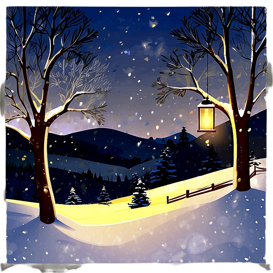 Christmas Eve Snowy Scene Png 59 PNG image