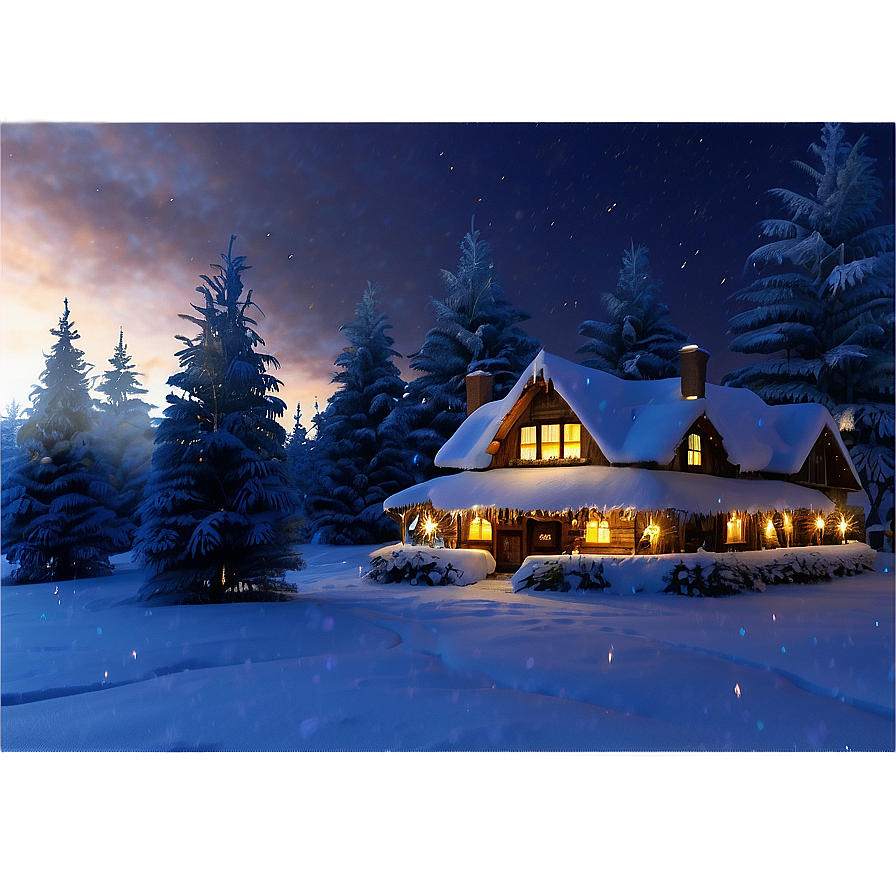 Christmas Eve Winter Wonderland Png 8 PNG image