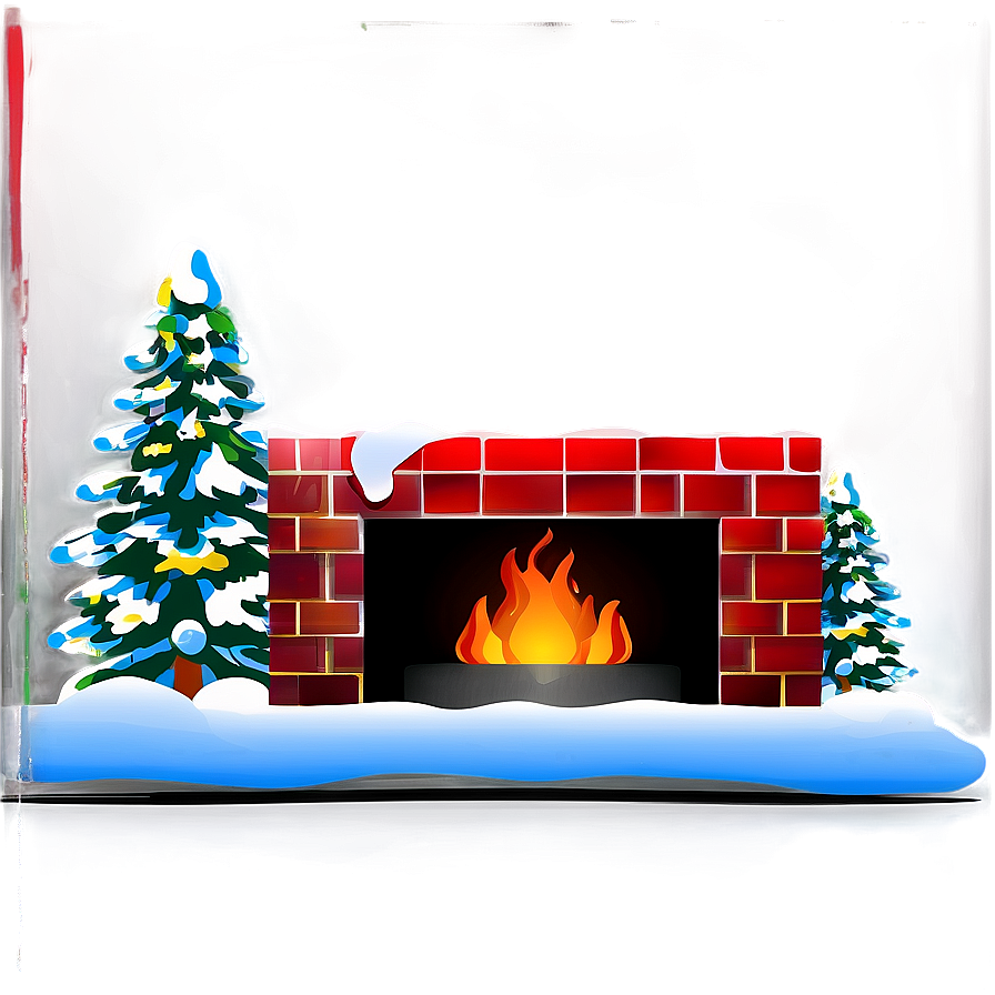 Christmas Fireplace Scene Png 98 PNG image