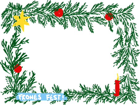 Christmas Framewith Greetings PNG image