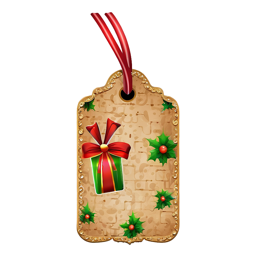 Christmas Gift Tag Png 92 PNG image