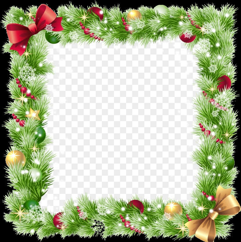 Christmas Holiday Frame Transparent PNG image