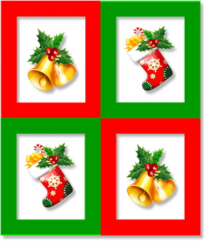 Christmas Icons Quartet PNG image