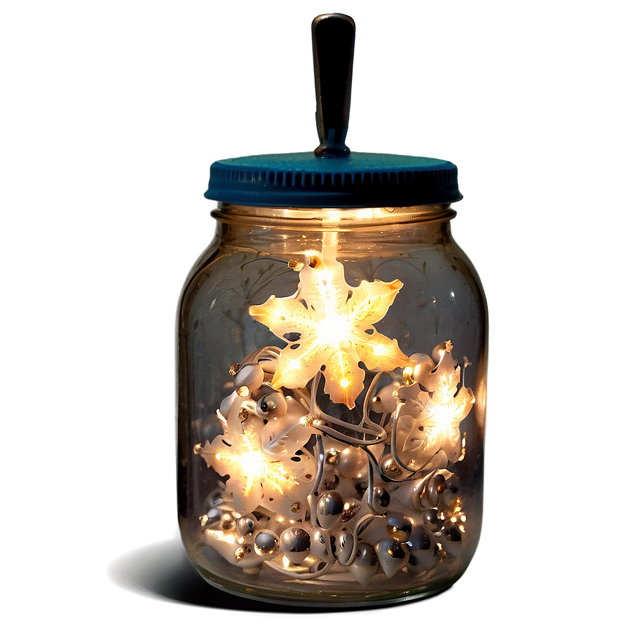 Christmas Lights In Jar Png Rlc75 PNG image