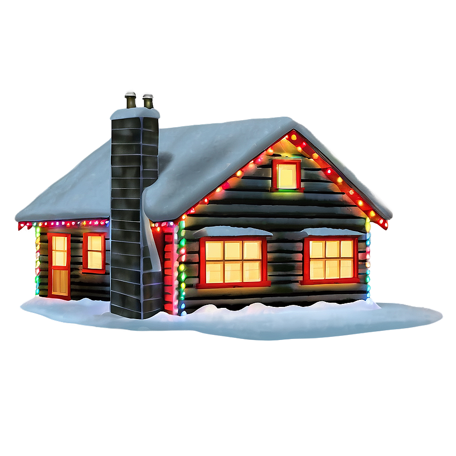 Christmas Lights On House Png 90 PNG image