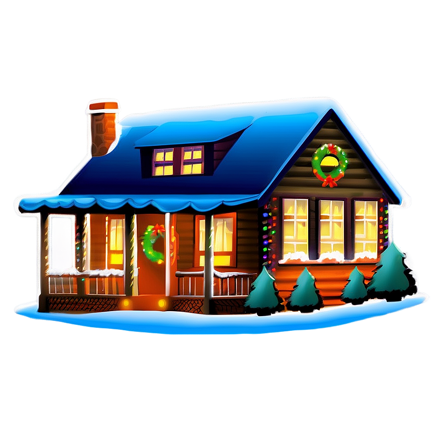 Christmas Lights On House Png Jak5 PNG image