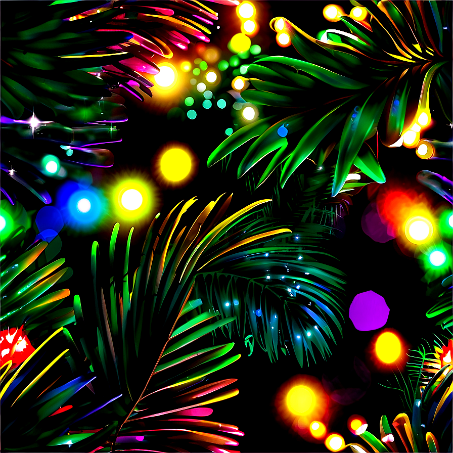 Christmas Lights On Palm Tree Png 96 PNG image