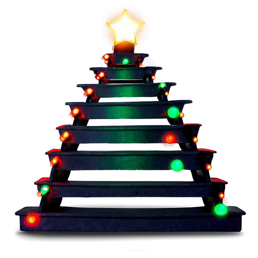 Christmas Lights On Stairs Png 05032024 PNG image