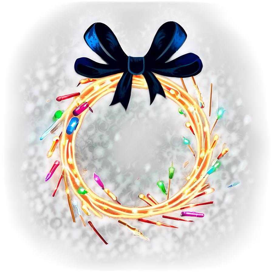 Christmas Lights Wreath Png 24 PNG image