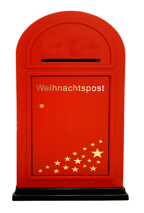 Christmas Mailbox Redwith Stars PNG image