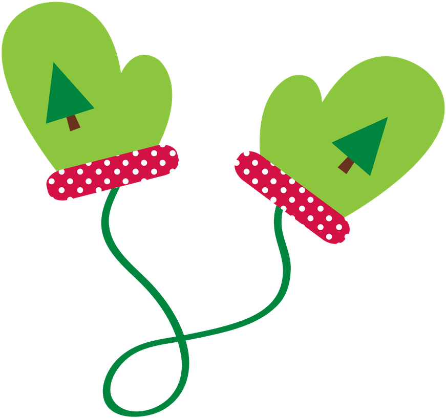 Christmas Mittens Clipart PNG image