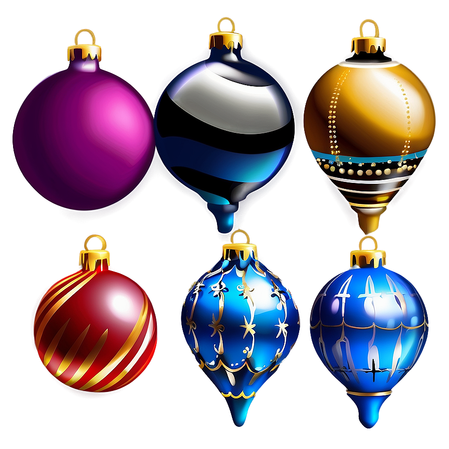 Christmas Ornaments Clipart Png Htw82 PNG image