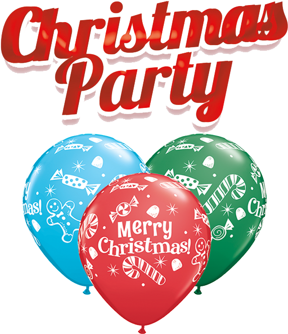 Christmas Party Balloons PNG image