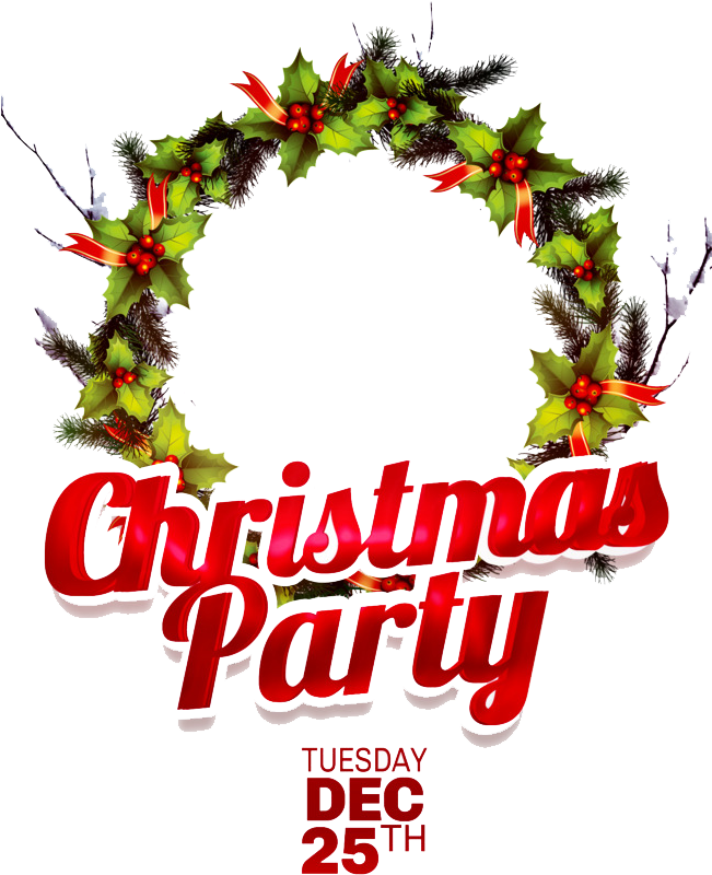 Christmas Party Invitation Graphic PNG image
