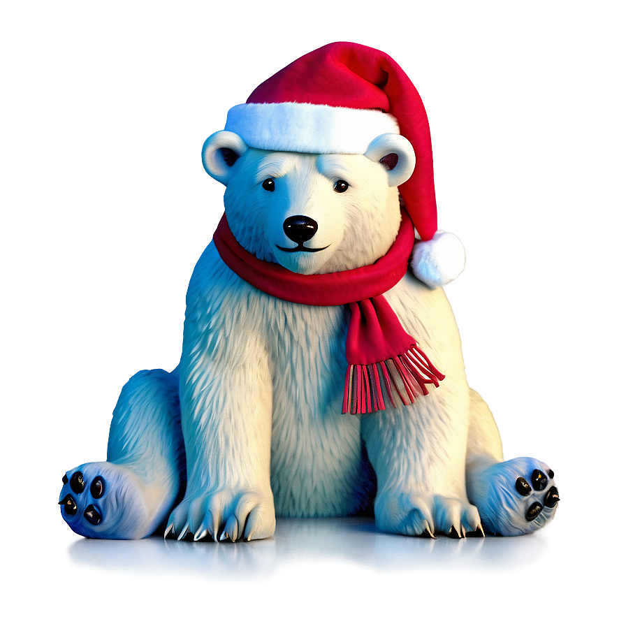 Christmas Polar Bear Png 05032024 PNG image