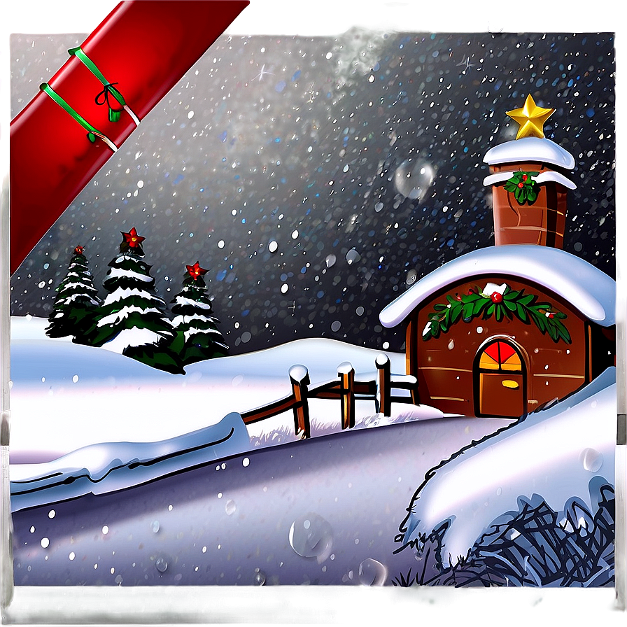 Christmas Snow Scene Png Rol PNG image