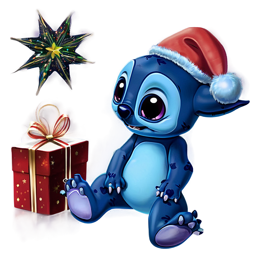 Christmas Star Gazing With Stitch Png Ulr99 PNG image