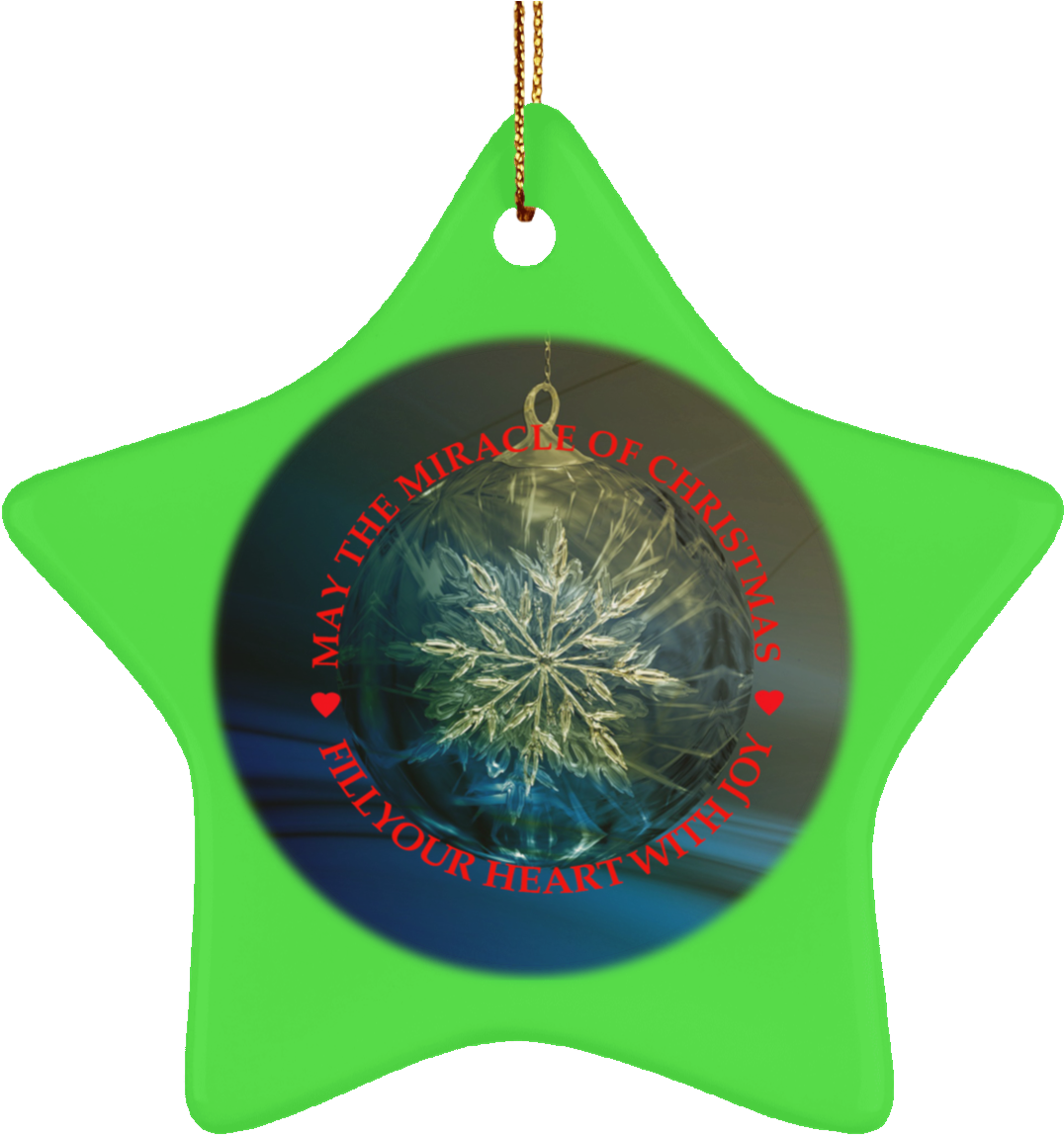 Christmas Star Ornamentwith Snowflakeand Message PNG image