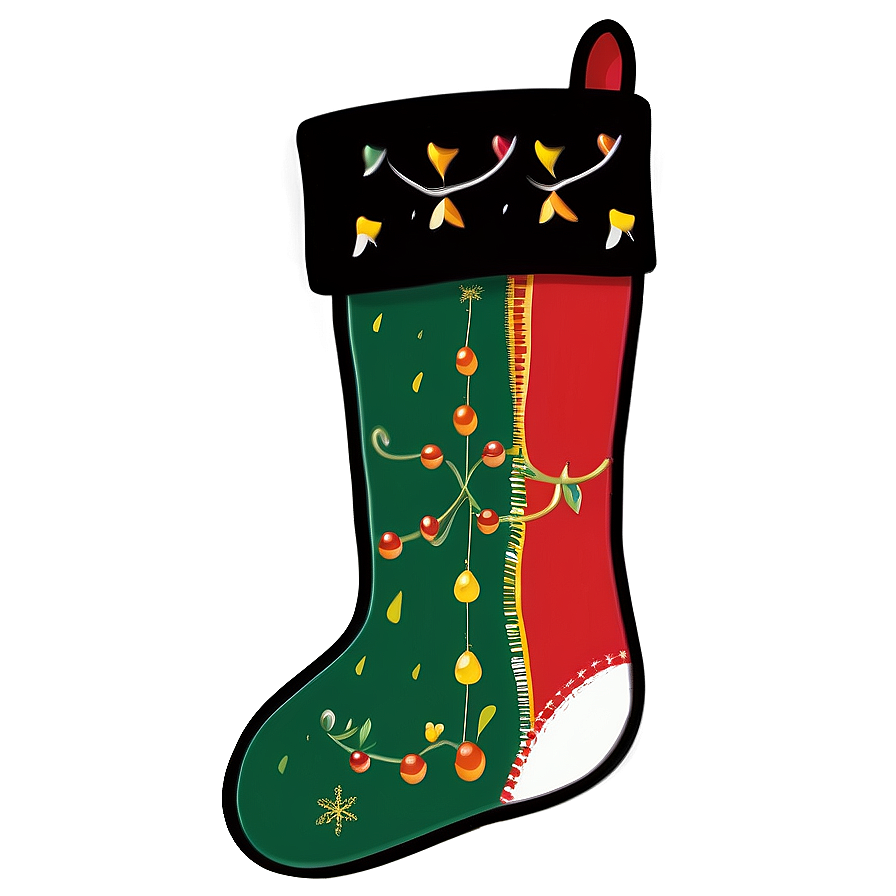 Christmas Stocking D PNG image