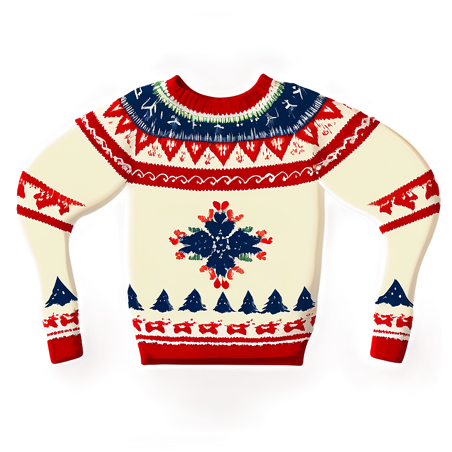 Christmas Sweater Pattern Png 05032024 PNG image