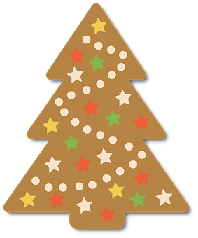 Christmas Tree Cookie Illustration PNG image